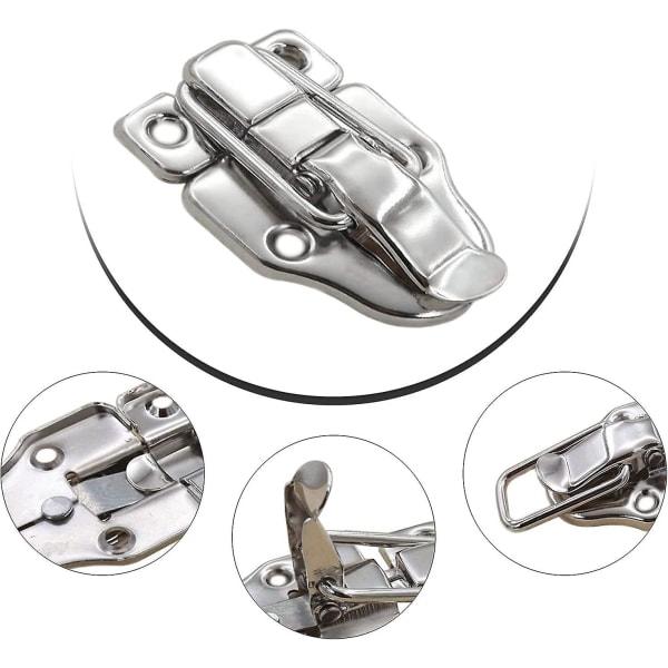 Rostfritt Stål Robust Lås Toggle Catch Resväska Trälåda Case Lås Låsbar Låsspänne För Case Verktygslåda Hantverkslådor Garderob Låda Ca