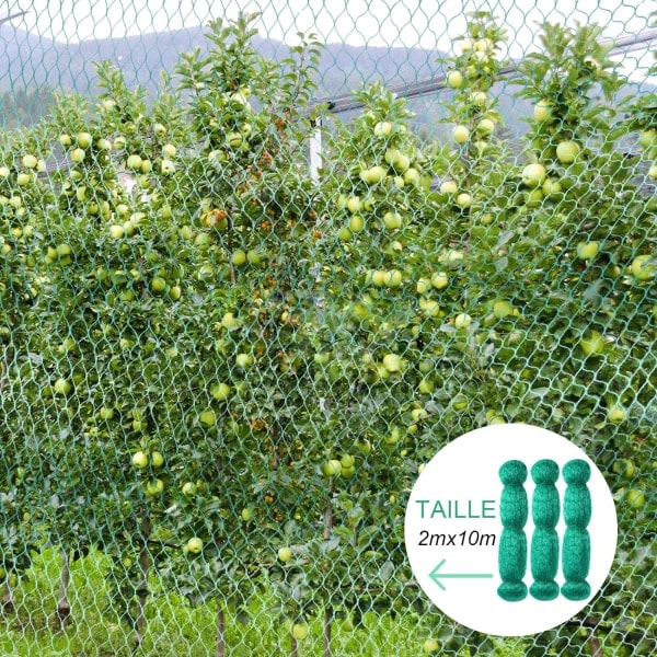 Fuglenett, 3 stk 2 * 10M grønt hagefuglenett