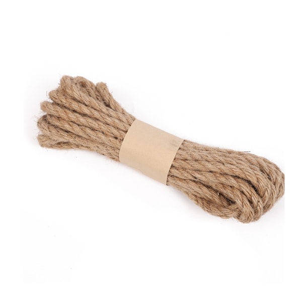 TG Hamprep, 1 cm tjockt starkt naturligt rep, juterep för hantverksrep