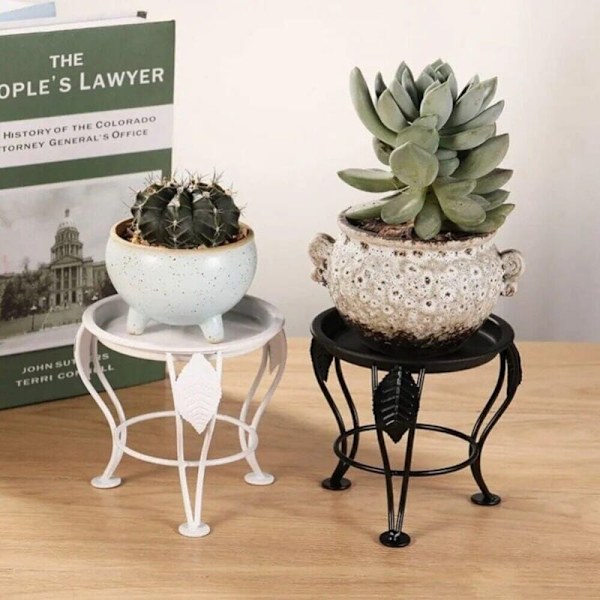 Tripod Krukhållare Blomkrukställ Mini Järn Blomställ Golvstående Mini Blomkrukshållare Växtkrukshållare för Bordsdekoration