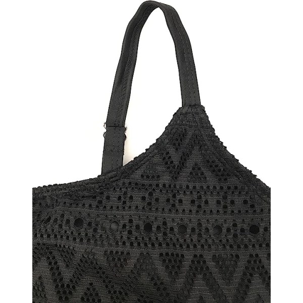 Mesh badedrakt for kvinner med høy midje 2-delt badedrakt Plus Size