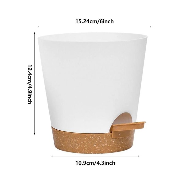 10-pack - Självbevattnande kruka / Självbevattning / Blomsterbevattnare Vit 10-Pack White