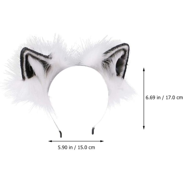 Galaxy Faux Fluffy Fox Ear Pannbånd Cosplay Håraccessoirer (Stil 01) 1 Styk Sort