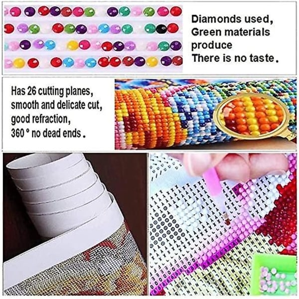 Dww-30 x 40 cm, vacker Diamantmålning Broderi Diamantmålning Duk 5d Tavla Barn Vuxen Strass Set Pussel Ritning Dekoration Vägg Rum
