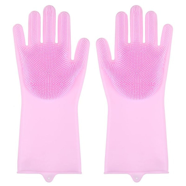 Diskhanskar, Rengöringssilikon Diskhanskar, Silikonhandskar, Magic Gloves Rosa