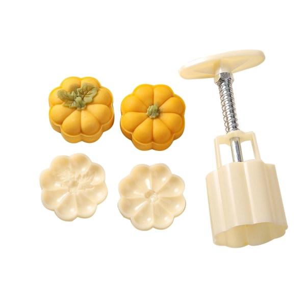 Sødt Pumpa Månekageform Mid-Autumn Festival Månekageformere Cookie Stempler Håndtryk Månekage Bageværktøj