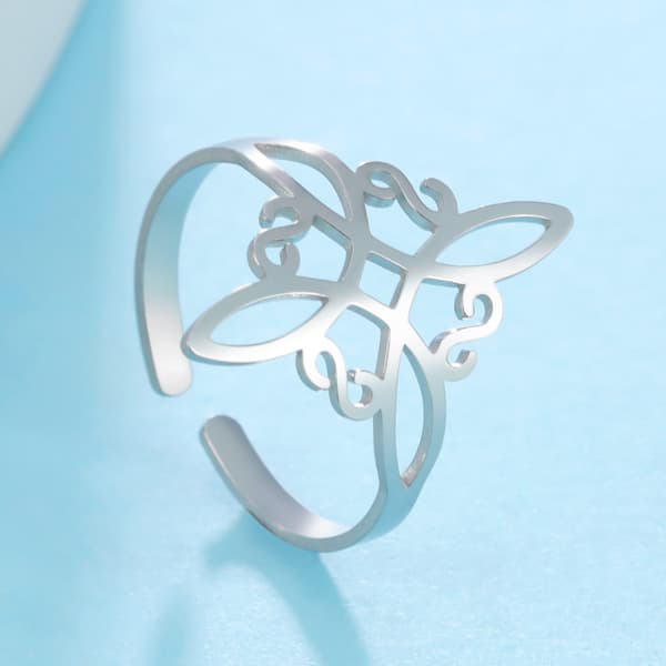 Snygg ring i rostfritt stål Silver Sølv