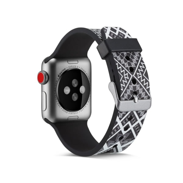 Silikon klokkebånd for Apple Watch 4 40mm, 3/2/1 38mm - Quadrangl flerfarget