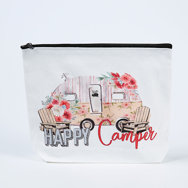 Amazon Kreativ Tom Canvas Pennfodral med Dragkedja Anpassad Kosmetikaväska Clutch Förvaringsväska 6
