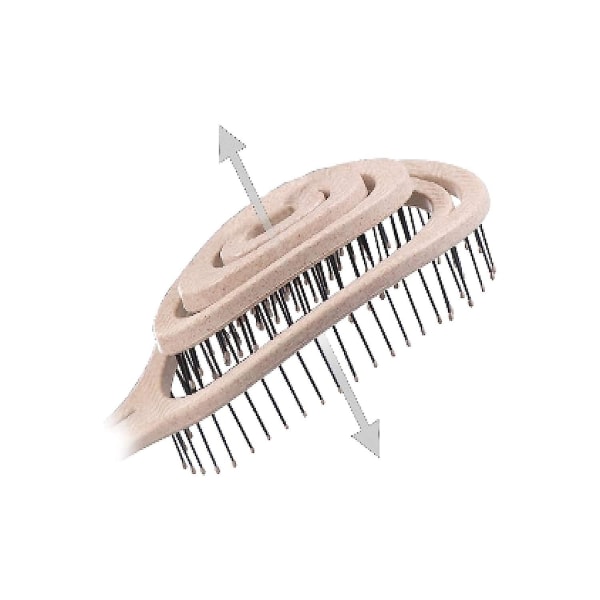 TG Spiral hårborste utan att dra, lösgörande borste Lämplig för lockar Långt hår av kvinnor, män, barn, hårbottenmassageborste Beige