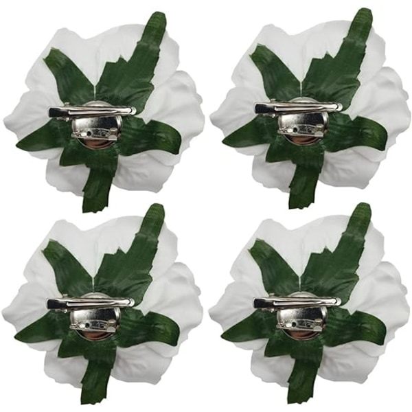 4 st/förpackning Tyg Ros Hårblommor Klämmor Mexikanska Hårblommor Hårnål Brosch Huvudbonader