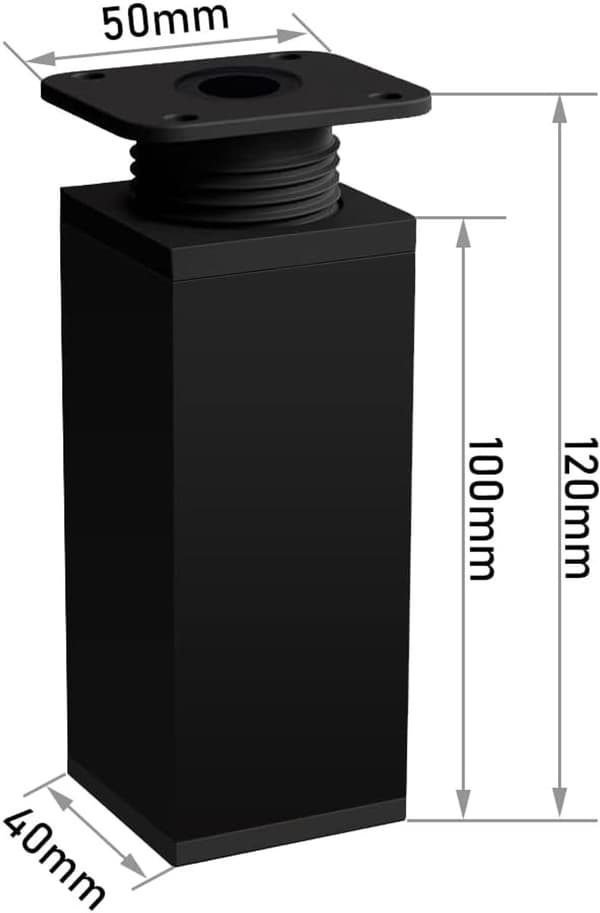 stykker - Møbelben - 10 cm - Justerbare møbelfødder - Justerbare bordben - sofafødder - senge fødder - bordben - skabsfødder - skabsben