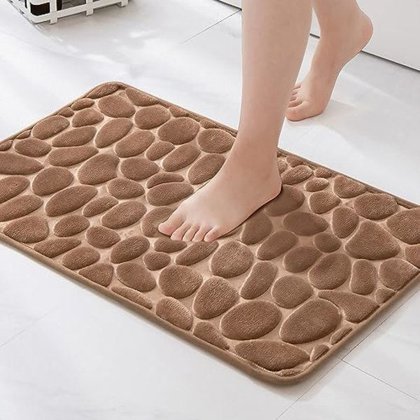 40x60CM (Brun) Indgangsmåtte Badeværelsesmåtte Hydrofilt Memory Foam
