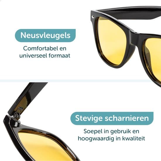Nattesynsbriller til kørsel, unisex, gule linser, antirefleks, blåt lys-blokerende, klassisk sort stel til natkørsel og computerbrug