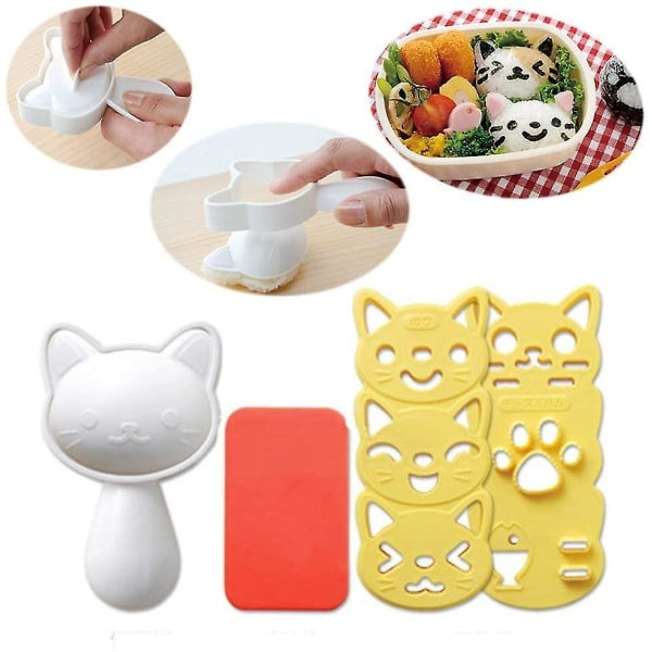 Blades Form Katt Søt Risballform Form Sushi Kjøkken Form Smørbrød DIY Kjøkkenverktøy
