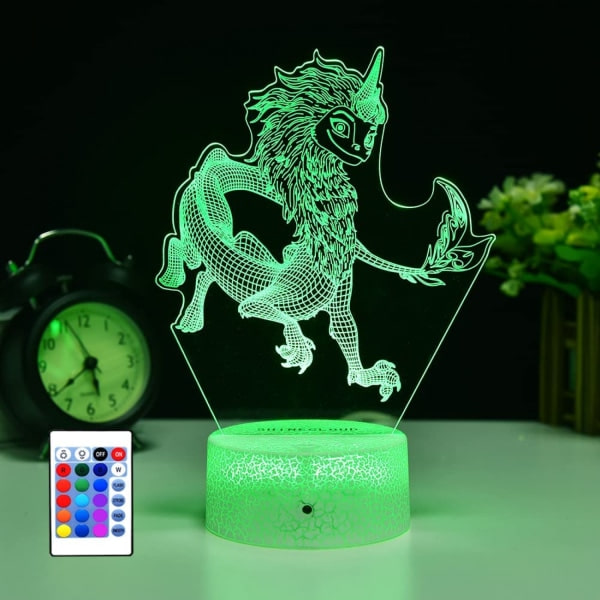 Qinwei Dragon Nattlampa Sisu Dragon Light Bord bredvid Dragon lampa f?r sovrummet som f?delsdagspresenter f?r barn (Stil 12)