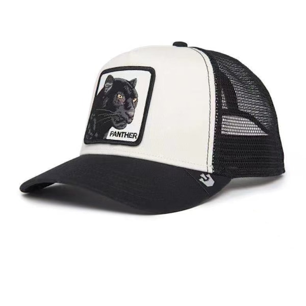 Sort Panter Mesh Cap til Voksne Sommer Baseball Cap Trucker C Black and White Leopard