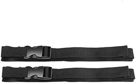2-pak 4 meter nylonstropper, universalstropper med hurtigudløserspænde, sort 4 meter, sort 4 meter, sort 4 meter