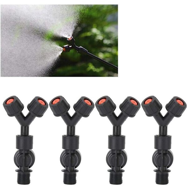 4 st Anti-dropp Dubbel Sprayhuvud Tillbehör för Kaliber Jordbruksryggsäck Elektrisk Spruta, från DEBUNS