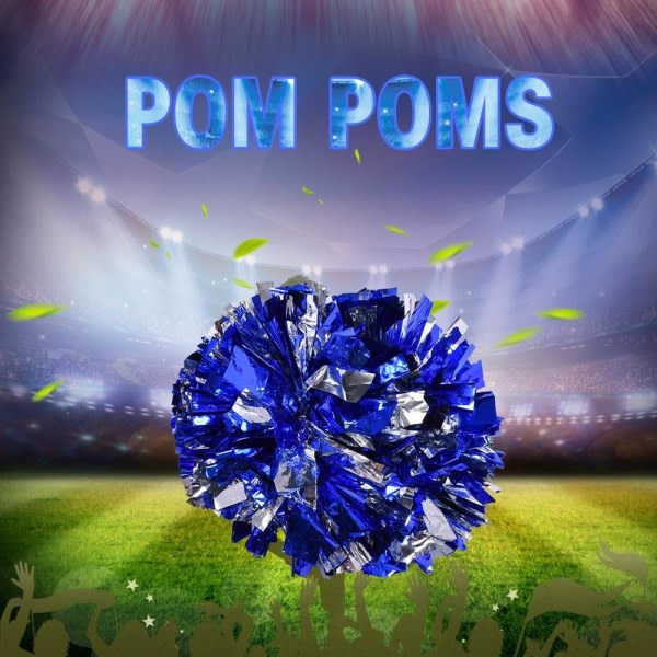 Galaxy 1 par cheerleading pompoms högkvalitativa aerobicshandbollar i plast (blå)