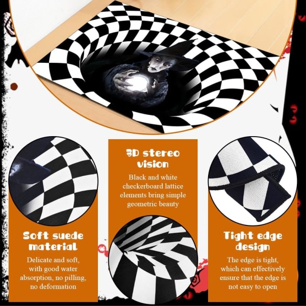 Halloween Dörrmatta 40 * 60cm Halloween Clown Dörrmatta Halkfri