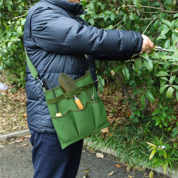 Grön Garden Tool Sling Bag, Verktygsförvaringsväska med 4 fickor och d6b5