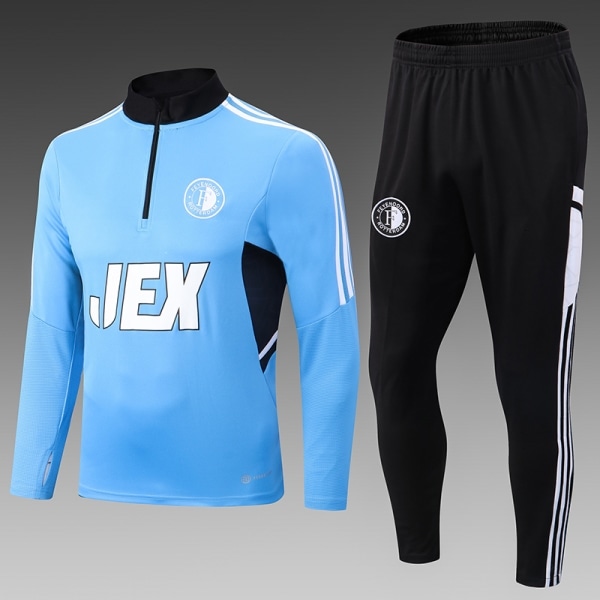 22-23 Uusi kausi Feyenoord Aikuisten/Lasten Pitkähihainen Jersey Set sininen 2XL