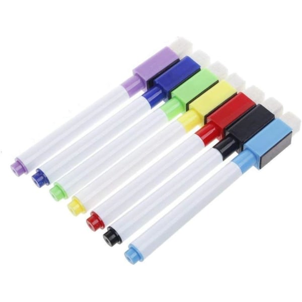 Galaxy Penna Whiteboard-markörer med inbyggt suddgummi 8-pack slumpmässig färg