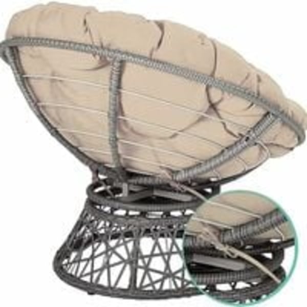 Pyöreä Papasan-tuolin pehmuste 70x70cm, paksu ulkokäyttöön tarkoitettu Papasan-tuolin pehmuste, paksut rottinkituolin pehmusteet, muna-riipputuolin pehmuste