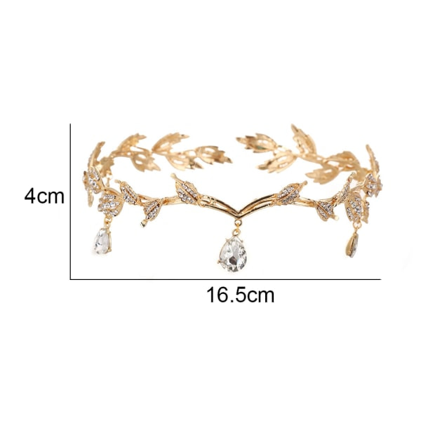 TG Girls Rhinestone Tiara Pannband - Ball Party Hår Smykker for Gull