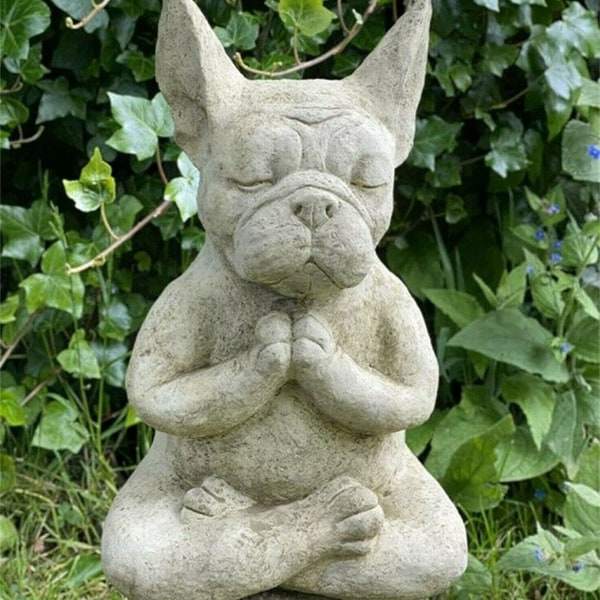 Puutarha Meditaatio Bulldog Koriste Veistos Puutarha Piha Koriste Hartsi Ulkona