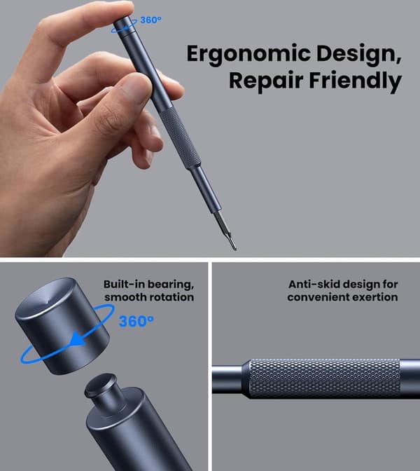 Præcisionsskruetrækkersæt, 25 i 1 magnetisk mini-reparationssæt til telefon, computer, ur, elektronik