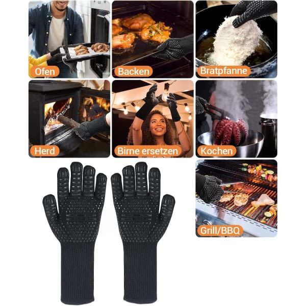 Galaxy Grillhandskar Värmebeständiga handskar - Grillhandskar Matlagningshandskar