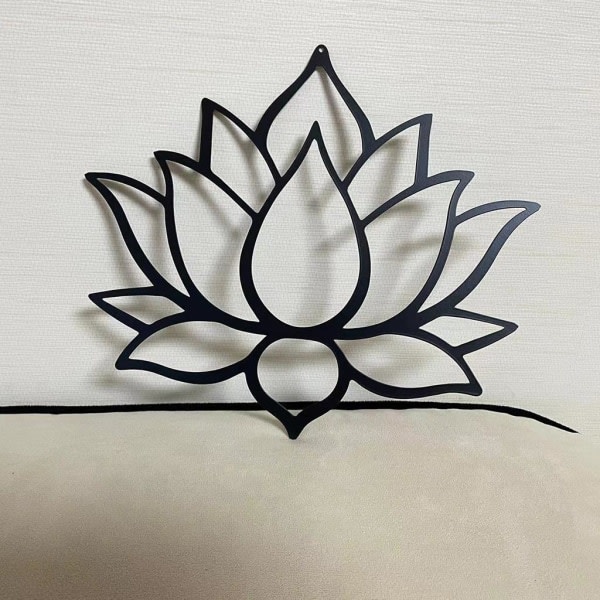 Metall Lotus Flower Wall Sign Flower Wall Signs for hem soverom