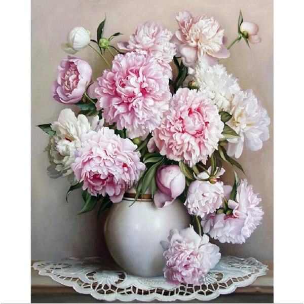 Oljemålning efter siffror, DIY handmålade blommor bilder Canvas SQBB_max