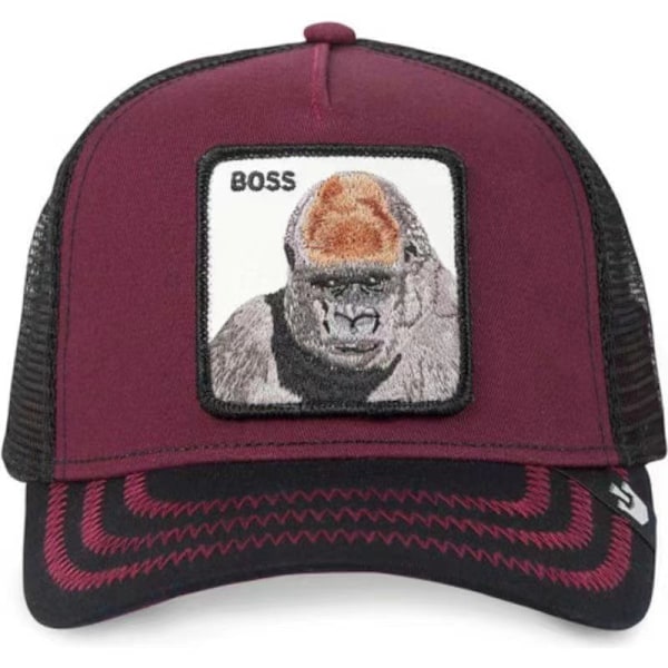 Voksen Svart Panter Mesh Caps Sommer Baseball Caps Trucker Caps Red Orangutan