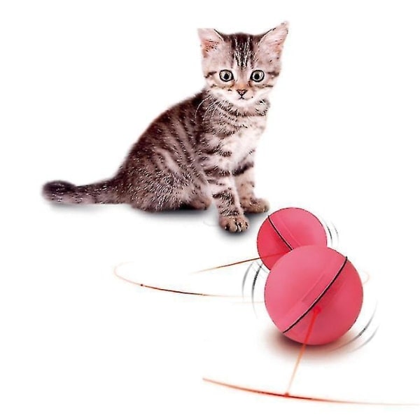Elektrisk laser leketøy for katter, LED-lysende tilfeldig ball USB-lading Laser morsom kattball (blå)