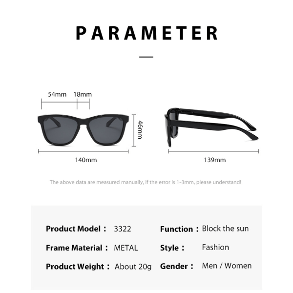 Solbriller Mænd Kvinder Polariseret Klassisk Retro Firkantede Solbriller Spejlet til Kørsel Fiskeri