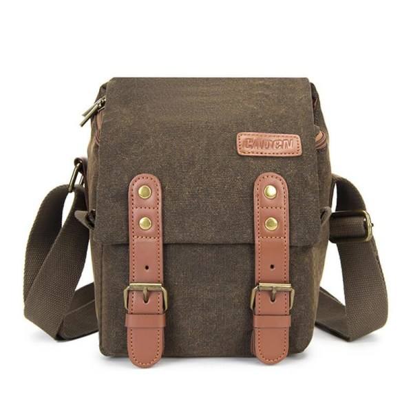 Caden N1 Kameraväska Retro Canvas Kaffe 18x12,5x21cm Kaffe