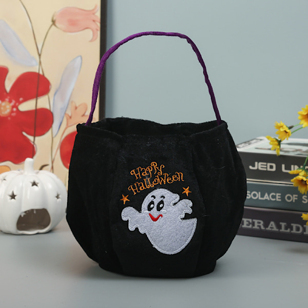 Halloween-karkkipussi, karkkipussi, kannettava kolmiulotteinen kurpitsapussi, lasten lahja, Halloween-rekvisiitta, Halloween-pussi R25 Ghost One Size