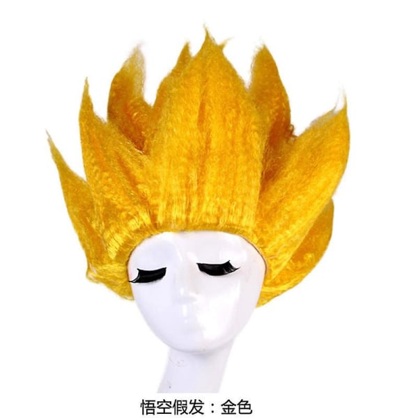 TG Dragon Ball Monkey King Cosplay Barnföreställning Peruk Dragon Ball Saiyan Fluffig Cos Lotushuvud