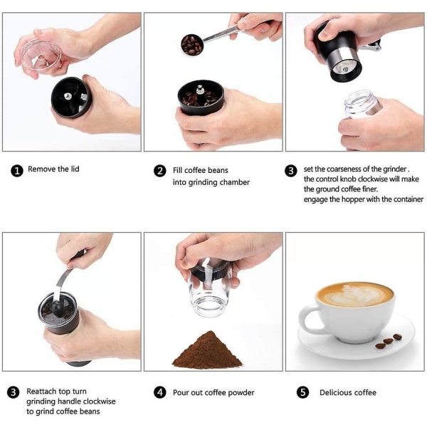 Justerbar keramisk kaffekværn Håndlavet kaffekværn