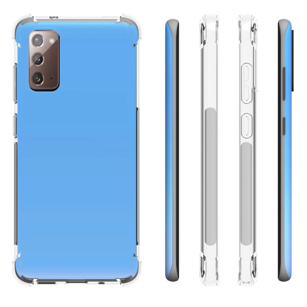 TG Samsung Galaxy Note 20 - Iskun kestävä Silikonikuori Läpinäkyvä