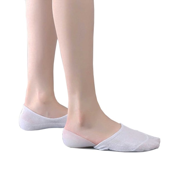 Grow Taller Sokker Gel Hælinnlegg Økt Lengde Skoinnlegg 3cm hvit white