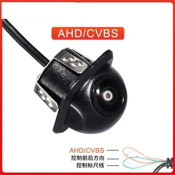 XinYoo Universal Bakkamera Real 180° til Backup Parkeringsystem Fisheye til In-Dash Bilstereo MP5-afspiller Sort