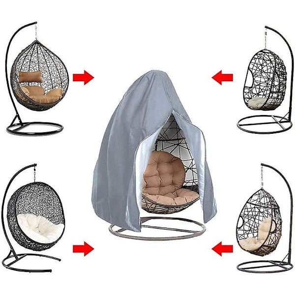 Gungstol Äggskal överdrag grå grey 210D zipper double230*200cm