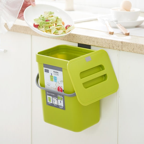 Push-top papperskorg Kock Hängande Automatisk Retur Lock Frukt Grönsak