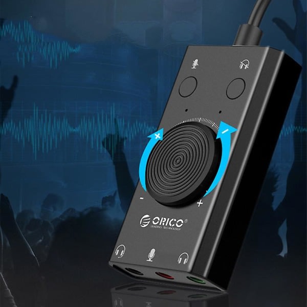USB Audio Adapter Extern Stereo Ljudkort Kanal Stereo Ljudkort Converter 3,5 Mm Aux mikrofonuttag, Lämplig för spelheadset Ps4 La