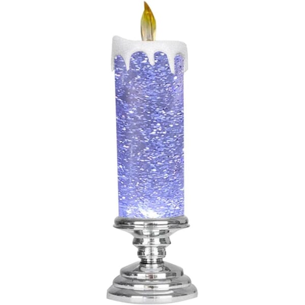Flimrende Flammeløse Julelys LED - USB Oppladbare Fargeskiftende Julelys, LED Vannlys for Juledekorasjon