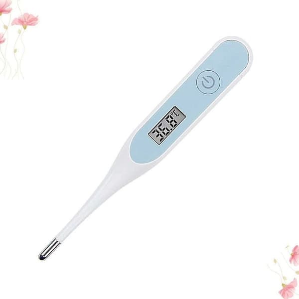 PC Digital Basaltermometer Elektronisk Termometer Rask Avlesning 20 Sekunder Hurtigtest Termometer for Baby Voksen (Blå)